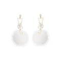 fashion cat pearl hair ball earrings long alloy earringspicture12